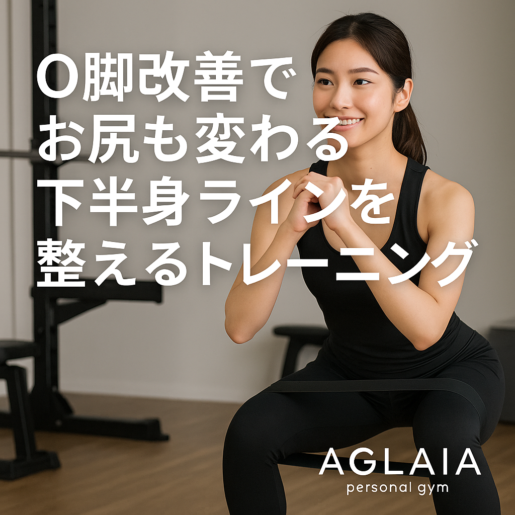 1. 「脚がまっすぐにならない」悩みの原因はお尻にある？ 「脚の間が開いてしまう」「O脚でスカートが似合わない」──そんな悩みを持つ女性は多いのではないでしょうか。 実はO脚の原因の多くは、脚ではなく“骨盤とお尻の筋肉バランス”の崩れにあります。 骨盤が歪むと太ももの骨（大腿骨）が内側にねじれ、脚がO脚のように外に開いた形に。 同時にお尻の筋肉（特に中臀筋）が弱まることで、ヒップラインが下がり、下半身全体のシルエットが崩れてしまいます。 つまり、O脚を整えることは、美尻づくりにも直結するボディメイクなのです。 ⸻ 2. O脚の女性に共通する3つの特徴 1. 内もも（内転筋）が弱い 　脚が外に開きやすく、太ももの隙間が広くなる。 2. 中臀筋・大臀筋が使えていない 　骨盤の安定性が失われ、お尻が横に広がりやすい。 3. 猫背・反り腰による姿勢の崩れ 　骨盤が前傾・後傾し、下半身の重心がズレてしまう。 これらを改善することで、脚がまっすぐに整い、同時にヒップアップ効果も得られます。 ⸻ 3. 表参道ジム発！O脚×美尻改善メソッド 表参道の女性専用 AGLAIA personal gym では、姿勢・骨盤・筋肉を連動させて整える「O脚×美尻改善プログラム」を導入。 脚のラインとヒップの位置を同時に整えることを目的としています。 トレーニング①：バンドサイドステップ お尻の横（中臀筋）を強化して骨盤を安定。脚のねじれを防ぎ、O脚を改善。 トレーニング②：ヒップスラスト 大臀筋を鍛えて、骨盤を正しい位置に保つ。ヒップトップが上がり、美しい後ろ姿へ。 トレーニング③：ワイドスクワット 太ももの内側（内転筋）を刺激し、脚の開きを引き締める。下半身全体のバランスを整える。 トレーニング④：ヒップアブダクション 左右の骨盤バランスを整え、脚をまっすぐに保つサポート。 これらを組み合わせることで、**「美尻×O脚改善×姿勢改善」**を同時に叶えます。 ⸻ 4. 自宅でもできる簡単ケア • 寝る前に内ももストレッチ（1分） • 骨盤を立てて座る意識を持つ • 電車や職場で脚を閉じて座る習慣をつける これだけでも、脚のねじれ防止やヒップライン維持に効果的です。 ⸻ 5. 白金高輪でも導入予定！女性専用3D美尻×O脚改善プログラム 表参道本店で好評の「O脚×美尻改善メソッド」は、2025年秋に白金高輪パーソナルジムでも導入予定。 完全個室・女性専用空間で、初心者でも安心してトレーニングに集中できます。 姿勢分析から始まり、一人ひとりの骨格に合わせたオーダーメイド指導を行うため、効果の実感が早いのが特徴です。 ⸻ 6. こんな方におすすめ • O脚や下半身太りに悩んでいる • お尻の位置が下がってきた • 脚のラインを整えて美脚になりたい • ミニスカートやパンツスタイルを綺麗に履きたい AGLAIAでは、単なる筋トレではなく「姿勢×骨盤×美尻」からアプローチ。 根本から整えることで、まっすぐ美しい脚と上向きヒップを育てます。 ⸻ 7. まとめ ✔ O脚改善は美尻づくりにもつながる ✔ 骨盤・姿勢・筋肉を同時に整えることが大切 ✔ パーソナルジムで最短で理想の下半身ラインを実現 ――― 表参道パーソナルジム AGLAIA、そして 白金高輪パーソナルジム（2025年秋オープン予定） で、 “脚とお尻を同時に整えるボディラインメイク”を体験してみませんか？ 📍ご予約・お問い合わせは公式LINEからどうぞ。