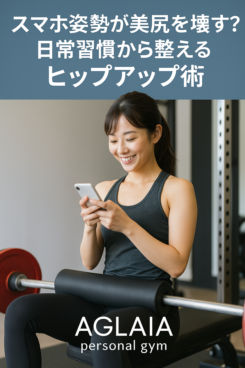 1. スマホ姿勢が「垂れ尻」をつくる？ 「スマホを見る時間が長くなってから、姿勢が悪くなった気がする」「お尻の位置が下がった」──そう感じていませんか？ 実はその原因、**スマホ姿勢（スマホ首・巻き肩・猫背）**かもしれません。 スマホを長時間見ると、頭が前に出て背中が丸まり、骨盤が後傾（後ろに倒れる）しやすくなります。 この「骨盤後傾姿勢」こそが、お尻が垂れて見える最大の原因です。 • 骨盤が倒れる → 大臀筋（お尻の筋肉）が使われない • 背中が丸まる → 体幹が弱まり姿勢が崩れる • 股関節が硬くなる → 歩き方が悪くなり、お尻が広がる スマホ姿勢は、見た目だけでなく「お尻の形」「脚のライン」「代謝の低下」にまで影響するのです。 ⸻ 2. 骨盤後傾がもたらす悪循環 スマホ姿勢が長期化すると、次のような悪循環に陥ります。 1. 骨盤が後傾し、お尻の筋肉が使われにくくなる 2. 脂肪がつきやすくなり、お尻が平たく見える 3. 太もも裏や腰が張り、姿勢がさらに悪化 4. 血流が悪くなり、むくみ・冷えが進行 結果として、「下半身太り＋垂れ尻＋猫背」が同時に起こります。 つまり、美尻を作るには姿勢から整えることが最優先なのです。 ⸻ 3. 日常でできるヒップアップ習慣 （1）スマホを見るときの姿勢 スマホを顔の高さまで上げ、背中を丸めないように意識。肩を開いて胸を張ることで、自然と骨盤が立ちます。 （2）デスクワーク中の姿勢 背もたれに頼らず、坐骨で座る意識を。膝が90度、骨盤が垂直になるように調整。お尻が自然と引き締まります。 （3）歩くときの意識 太ももではなく「お尻で脚を後ろに押し出す」イメージで歩く。大臀筋が使われ、日常がそのままヒップアップトレーニングに。 ⸻ 4. 表参道ジム発！スマホ姿勢改善×ヒップアップトレーニング 表参道の女性専用 AGLAIA personal gym では、スマホ姿勢を整えながら美尻をつくるプログラムを導入。 姿勢改善とヒップアップを両立するための代表的なトレーニングを紹介します。 （1）ヒップスラスト お尻の筋肉を直接刺激し、下がったヒップを引き上げる。骨盤後傾の改善にも効果的。 （2）デッドリフト 背面の筋肉を連動させ、猫背や反り腰を改善。体幹を強化し、姿勢を根本から整える。 （3）バンドサイドステップ 中臀筋を活性化し、骨盤を安定させる。O脚・X脚の改善にも有効。 （4）プランク＋ヒップリフト 体幹を安定させながらお尻を引き締める。スマホ姿勢で弱くなった腹筋・背筋を補強。 ⸻ 5. 続けることで得られる変化 • 骨盤が正しい位置に戻り、お尻の位置が高くなる • 背筋が伸び、スタイル全体が引き締まる • 猫背・反り腰が改善し、姿勢美人に • 代謝が上がり、太りにくくなる 日常の姿勢を整えながらトレーニングを継続すれば、自然と「後ろ姿から美しくなる」体が手に入ります。 ⸻ 6. 白金高輪パーソナルジムでも新導入予定 表参道本店で人気の「美尻×姿勢改善プログラム」は、2025年秋に白金高輪パーソナルジムでも導入予定。 最新設備と姿勢分析システムを活用し、スマホ姿勢による体型崩れを根本から改善します。 ⸻ まとめ ✔ スマホ姿勢は美尻を壊す最大の原因 ✔ 骨盤を立て、日常の姿勢から整えることがヒップアップの第一歩 ✔ パーソナルジムなら、正しいフォームと継続で最短成果を実感 ――― 表参道パーソナルジム AGLAIA、そして 白金高輪パーソナルジム（2025年秋オープン予定） で、日常習慣から美尻をつくる「姿勢改善ヒップアップ術」を始めませんか？ 👉 ご予約・お問い合わせは公式LINEからどうぞ。