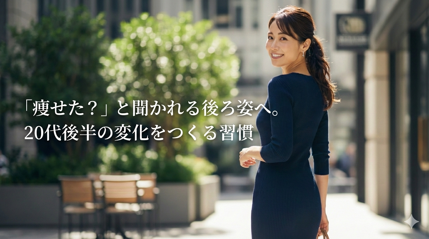 ふと、表参道のショーウィンドウに映った自分のシルエットを見たとき。あるいは、試着室の三面鏡で不意に自分の背中を見たとき。「あれ、私のお尻、こんなに下がっていたっけ？」と、言葉にできないショックを受けたことはありませんか？ 20代前半までは、特別な運動をしなくても、肌のハリと共にボディラインも上向きを保てていたはずです。しかし、20代後半から30代へと差し掛かると、私たちは「重力」と「筋肉の減少」という避けられない現実に直面します。 自分では見えないからこそ、他人からは最も冷静に見られているパーツ――それが「後ろ姿」、特にお尻のラインです。 「痩せた？」と誰かに聞かれるとき、それは単に体重計の数字が減ったときではありません。シルエットが劇的に変わり、お尻の位置が数センチ上がり、脚が長く見え、ウエストにくびれが生まれた瞬間に、周囲はあなたの「変化」を察知します。 今回は、美意識の高い女性が集まる表参道のパーソナルジムで、多くのモデルや経営者が実践している「後ろ姿を変える習慣」について。ナイトワークでドレスを着こなしたい方、デスクワークで体型崩れを感じているOLの方、そして第一線で活躍する女性経営者の方へ。これは、あなたの自信を再構築するためのガイドです。 1. なぜ、20代後半から「お尻」が急激に崩れるのか？ まず、私たちが立ち向かうべき敵の正体を知りましょう。なぜ、アラサー世代になると「お尻」の悩みが深刻化するのでしょうか。そこには生物学的、そしてライフスタイル的な3つの理由があります。 ① 筋力の低下と「天然のガードル」の消失 お尻の大部分を占める「大臀筋」は、体の中でも最大級の筋肉です。しかし、20代後半は筋肉量のターニングポイント。何もしなければ筋肉は衰え、その上に乗っている脂肪を支えきれなくなります。支えを失った脂肪は、重力に従って下へ下へと流れます。これが「垂れ尻」の正体であり、パンツと太ももの境目が曖昧になる原因です。 ② 骨盤の歪み：24時間の過ごし方が形を作る 長時間のデスクワーク、あるいはヒールでの歩行。これらは骨盤を「後傾」または極端に「前傾（反り腰）」させます。骨盤が正しい位置にないと、歩くときにお尻の筋肉が正しく使われません。使われない筋肉は眠ってしまい、お尻は四角く広がった「ピーマン尻」へと退化していくのです。 ③ 冷えとセルライトの悪循環 お尻は脂肪が多い部位であり、かつ非常に冷えやすい場所です。血流が悪くなると老廃物が蓄積し、やがてボコボコとしたセルライトへ。これは一度定着すると、食事制限だけでは決して取り除くことはできません。 2. 【ターゲット別】後ろ姿が変わることで得られる「圧倒的ベネフィット」 表参道のパーソナルジムには、多忙ながらも美を諦めない女性たちが通っています。それぞれのライフスタイルに寄り添った解決策を見ていきましょう。 ■ ナイトワークで輝くあなたへ：ドレスを武器に変える 夜のお仕事において、スタイルは最大の「名刺」です。しかし、アルコールによるむくみや、深夜の食事、高いヒールでの過酷な接客はお尻のラインを崩す要因。補正下着で無理やり固めていませんか？ ベネフィット： トレーニングで手に入れたヒップラインは、脱いでも美しい「究極の宝石」です。タイトなドレスを着た時のS字ラインが際立ち、圧倒的なオーラを放ちます。「後ろ姿が綺麗だから」という理由で指名が入る――そんな、実利を伴う美しさが手に入ります。 ■ オフィスで活躍するOLのあなたへ：デスクワークを美の種に変える 一日中座りっぱなしの生活は、お尻の筋肉を押し潰し続けているのと同じです。「スーツのスカートにお肉が乗る」「パンツを履くとお尻の下が余る」と感じるなら、それはお尻の衰えのサイン。 ベネフィット： お尻のトップ位置が上がることで、視覚的な脚長効果が生まれます。いつものオフィスカジュアルがモデルのような着こなしに変わり、「最近、雰囲気変わった？」と同僚や上司からの視線が変わるのを実感するはずです。 ■ 経営者・フリーランスのあなたへ：自己管理を象徴する後ろ姿 多忙を極めるリーダーにとって、体型は「自己管理能力」の象徴として見られます。忙しさを言い訳にせず、引き締まった後ろ姿を維持することは、ビジネスにおける信頼感に直結します。 ベネフィット： 効率的なワークアウトは、脳の活性化とストレス解消にも寄与します。表参道という一流の場所で自分を磨く時間は、セルフイメージを高め、プレゼンや商談の場でも物怖じしない「芯の通った美しさ」をあなたに与えます。 3. なぜ「表参道」の「パーソナルジム」でなければならないのか 「YouTubeの動画を見て宅トレをすればいい」と思うかもしれません。しかし、本気でお尻を変えたいなら、プロの目が必要です。 ① ヒップアップは「最もフォームが難しい」 スクワットをしたら、お尻ではなく「前もも」ばかり太くなってしまった……。これは多くの女性が陥る罠です。お尻にだけ効かせるためには、骨盤の角度、足の向き、重心をミリ単位でコントロールする必要があります。表参道のプロトレーナーは、あなたの骨格に合わせた「オーダーメイドのフォーム」を指導します。 ② 街のエネルギーが美意識を加速させる 表参道は、歩いているだけで最新のトレンドと美意識が飛び込んでくる場所です。この街に通うこと自体が、あなたのモチベーションを刺激します。「表参道のジムに通っている自分」という誇りが、挫折しそうな時のストッパーになります。 ③ 徹底したプライバシーと高級感 多くのモデルや経営者が通う表参道のジムは、完全個室が当たり前。誰にも見られず、自分磨きに没頭できる環境が整っています。アメニティや空間の質も高く、トレーニング後の高揚感をさらに高めてくれます。 4. プロが教える、明日からの「美尻習慣」 習慣①：ヒップスラストを極める ベンチに背中を預け、お尻の力で重りを持ち上げる「ヒップスラスト」は、大臀筋を集中的に鍛える最強の種目です。トップで1秒停止し、お尻をギュッと締める感覚（スクイーズ）を大切にしてください。 習慣②：歩幅を「靴半分」広げる 日常の歩行をトレーニングに変えましょう。普段より少しだけ歩幅を広げ、後ろ足で地面を強く蹴り出すように歩くと、一歩ごとにお尻の筋肉が刺激されます。 習慣③：プロテインは「美容液」 トレーニング後30分以内に良質なタンパク質を摂ることは、今や常識です。筋肉を育てるだけでなく、肌や髪のツヤを守るためにも、適切な栄養補給を習慣化しましょう。 5. 【重要】現在の募集状況と2026年の新展開 ここまでお読みいただき、ありがとうございます。「今すぐ自分を変えたい」と感じたあなたへ、大切なお知らせがあります。 大変心苦しいのですが、現在当ジムでは、既存のお客様の枠を確保し、一人ひとりに最高の結果をお届けするため、**「新規受付を一時停止（満枠）」**とさせていただいております。 キャンセル待ち受付は「公式LINE」から 新規枠の再開、および急なキャンセルに伴う単発枠の募集は、すべて公式LINEにて優先的にご案内しております。 「今年こそ、憧れられる後ろ姿を手に入れたい」 「次の募集タイミングを絶対に逃したくない」 という方は、今すぐ以下のリンクより友だち登録を済ませ、キャンセル待ちのご案内をお待ちください。 ▼公式LINEでキャンセル待ちに登録する https://lin.ee/hm2vt8W 2026年、私たちはさらなるステージへ 2026年、当ジムはより多くの女性の理想を叶えるため、劇的な進化を遂げます。 2026年春：表参道本店 拡大移転決定 さらに洗練されたラグジュアリーな空間と、最新鋭のヒップアップ専用マシンを導入。表参道エリア最大級のパーソナルジムとしてリニューアルいたします。 2026年内：白金高輪店 グランドオープン予定 多くのご要望をいただいていた港区エリアへの進出が決定しました。 新店舗の先行予約や、オープン記念イベントのご案内もLINE限定で配信いたします。 6. 最後に：今の投資が、5年後のあなたを創る 20代後半から30代。この数年間の習慣が、40代以降のあなたのラインを決定づけます。 重力に抗うことを諦めるのか、それとも、適切な努力で「生涯上向き」のシルエットを手に入れるのか。その選択は今、あなたの手に委ねられています。 数ヶ月後、スキニーデニムを完璧に履きこなし、鏡を見るたびに微笑んでしまう。 そんな未来のあなたを、私たちが表参道で全力でプロデュースします。 まずはLINEで繋がりましょう。あなたの変化の物語は、ここから始まります。