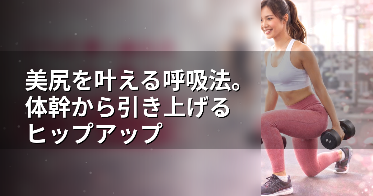 「ヒップトレを頑張っているのに、脚ばかり張る」 「反り腰っぽくて、お尻の位置が上がらない」 「忙しくて頻繁に通えない。効率よく結果を出したい」 20代後半〜30代前半のナイトワーク、OL、経営者の女性に多い悩みです。表参道 パーソナルジムでも実は、“ヒップアップの伸びしろ”は筋トレ種目より先に呼吸に隠れているケースが少なくありません。 結論から言うと、女性らしいヒップラインは「お尻」だけで作るものではなく、体幹（肋骨・腹圧）×骨盤×股関節の連動で“引き上がって見える”形が決まります。その土台を整えるのが呼吸法です。呼吸（横隔膜の働き）を整えることで姿勢や体幹の安定に良い影響が示される研究もあります。 ￼ ⸻ 呼吸がヒップアップに効く理由 ヒップアップが停滞する人に多いのが、次の状態です。 • 肋骨が開いたまま（胸が反る）→ 反り腰が強くなる • お腹に力が入らない（腹圧が抜ける）→ 骨盤が安定しない • 骨盤が安定しない → お尻ではなく腰・前ももで頑張る つまり「お尻を鍛える」前に、お尻が働ける姿勢と腹圧を作る必要があります。呼吸と深層腹筋のトレーニングが腰部の安定性と関係することを示す報告もあり、体幹の土台づくりとして合理的です。 ￼ ⸻ 美尻を叶える“体幹から引き上げる”呼吸法 ここでは、ジムでも自宅でも再現しやすい基本形を紹介します。ポイントは「吸う」よりも吐き方です。 1）姿勢セット（30秒） • 仰向けで膝を立てる（椅子に座ってでもOK） • 肩の力を抜き、首を長く • 腰は反らせない（ニュートラル） 2）鼻で吸って、肋骨を“横と背中”に広げる（2〜3秒） 胸を持ち上げるのではなく、肋骨が360°にふくらむイメージ。 3）口から細く長く吐き切る（6〜8秒） 吐きながら • 肋骨がスッと下がる • 下腹が薄くなる（へこませるというより“引き上がる”） この感覚を作ります。 この「呼吸＋体幹の協調」を入れることで、体幹トレの効果を高める可能性が示された研究もあります。 ￼ ⸻ 呼吸×ヒップトレで“丸く高いお尻”を作る3種目 表参道 パーソナルジムで指導する際も、呼吸が整うと“効き方”が変わります。 ①グルートブリッジ（基礎：お尻に入れる） • 吐いて肋骨を下げる → そのままお尻で持ち上げる • 上で「腰を反らない」 狙い： お尻主導の感覚づくり ②ヒップスラスト（メイン：ヒップトップを作る） • 下で吸う → 上がる局面で吐く（吐きながら腹圧を保つ） 狙い： ヒップの高さ・厚み ③ブルガリアンスクワット（仕上げ：脚長見えライン） • 反り腰になりやすい種目だからこそ、吐いて肋骨を下げてから動く 狙い： 片脚支持で骨盤が安定＝ヒップが潰れにくい ⸻ 注意：息を止める（バルサルバ）は“使いどころ”が重要 重い重量での筋トレでは一時的に息を止める場面もありますが、血圧反応が大きくなる可能性があるため、特に不安がある方は慎重に。ACSMは抵抗運動中の息こらえ（バルサルバ）に注意喚起しています。 ￼ 「吐けない」「頭がぼーっとする」「首肩が力む」場合は、重量やフォームの見直しが優先です。 ⸻ 忙しい女性のための“2分美尻呼吸ルーティン” 続かない最大の原因は、意志ではなく設計です。 • 出勤前：30秒×2セット • シャワー後：30秒×2セット • トレ前：30秒×2セット 「今日はトレできない日」でも、呼吸だけは続ける。これが体幹の土台を崩さず、次回のヒップトレを“効く状態”で迎えるコツです。 ⸻ AGLAIAからのご案内 現在、表参道本店は満枠のため新規受付を停止しております。枠が空き次第、優先的にご案内できるよう**キャンセル待ちは公式LINE（https://lin.ee/OKWhIa9）**からお申し込みください。 また、2026年に表参道本店の拡大移転を予定しております。あわせて、白金高輪店は2026年中にオープン予定です。 ⸻ まとめ 美尻は「お尻の筋トレ」だけで完成しません。呼吸で肋骨・腹圧・骨盤が整うと、ヒップトレの効き方が変わり、結果として“丸く高いお尻”が作りやすくなります。表参道 パーソナルジムで、あなたの身体に合った呼吸とフォームから整えていきましょう。 最後に一言。忙しい毎日でも、呼吸は“最短で印象を変える準備”です。今日の30秒から、後ろ姿の自信を取り戻してください。