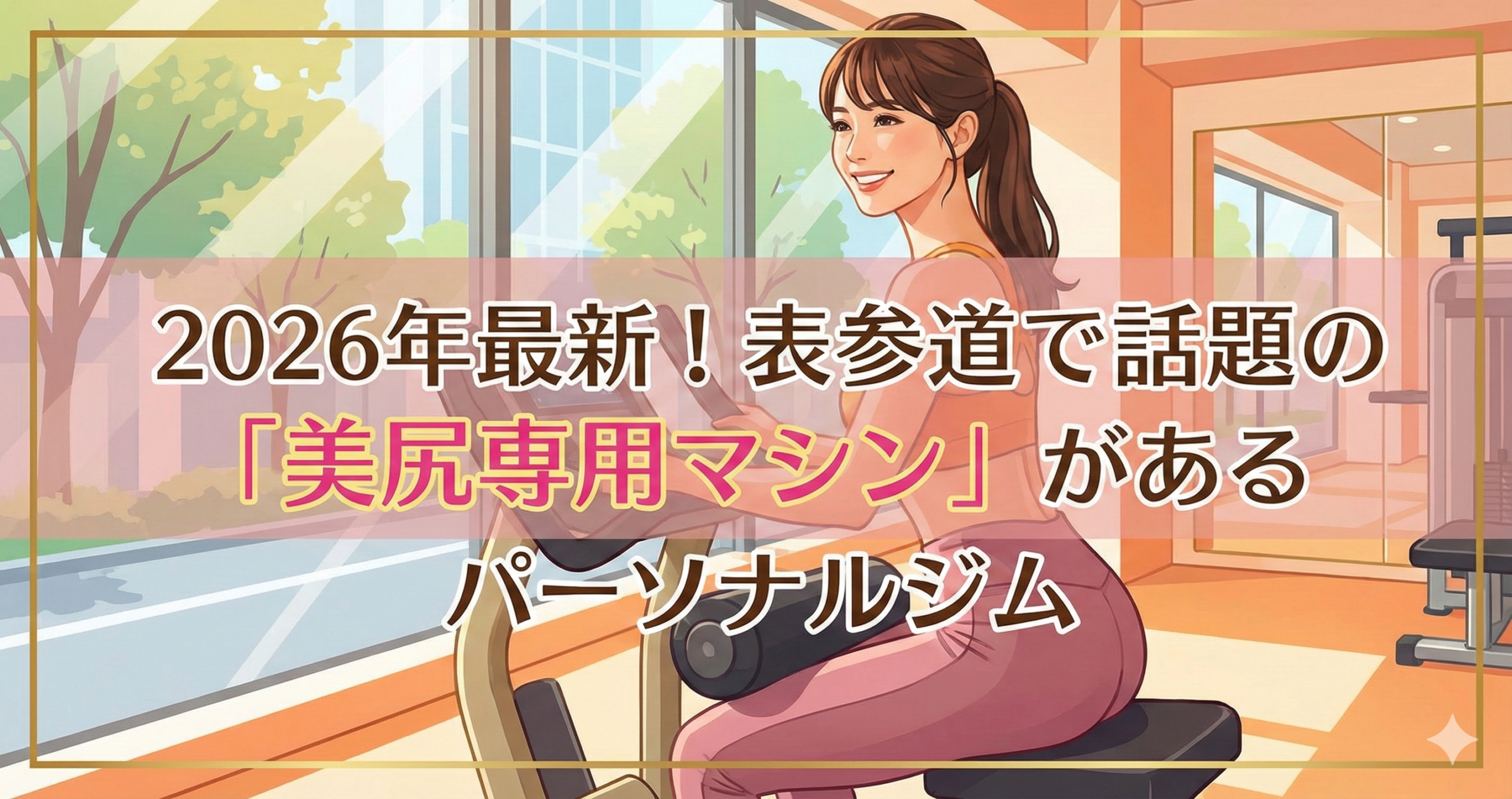 2026年最新！表参道で話題の「美尻専用マシン」があるパーソナルジムのタイトル画像